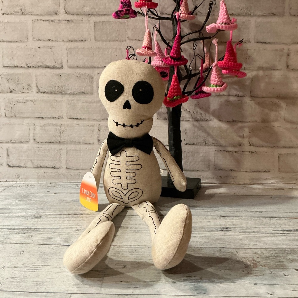 CANDY CORN LANE 21 in Sitting Skeleton Plush